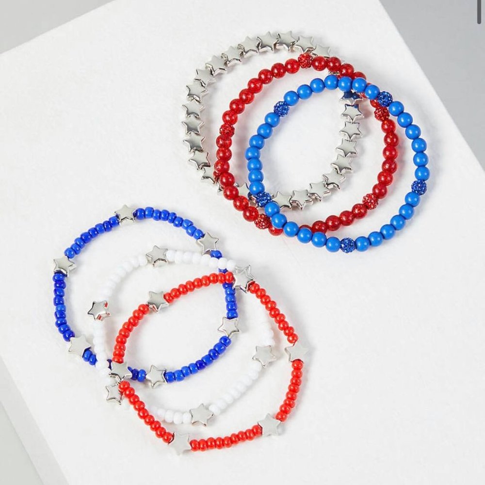 6-row Star Beaded Bracelet Set